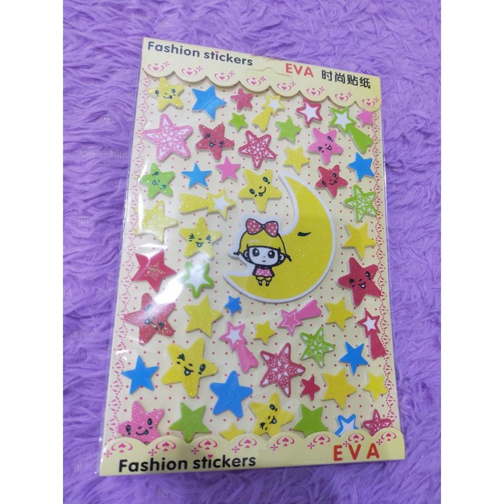 Stiker fashion 3D mainan Edukasi stiker  Kartun Bahan Pvc Anak Laki-Laki / Perempuan