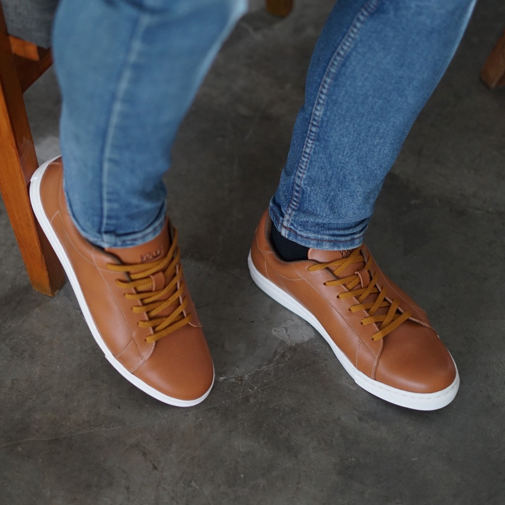 ROVER TAN |FORIND x Volve| Sepatu Casual Sneakers Kasual Polos Ori Pria Cowok Lokal Footwear Jalan