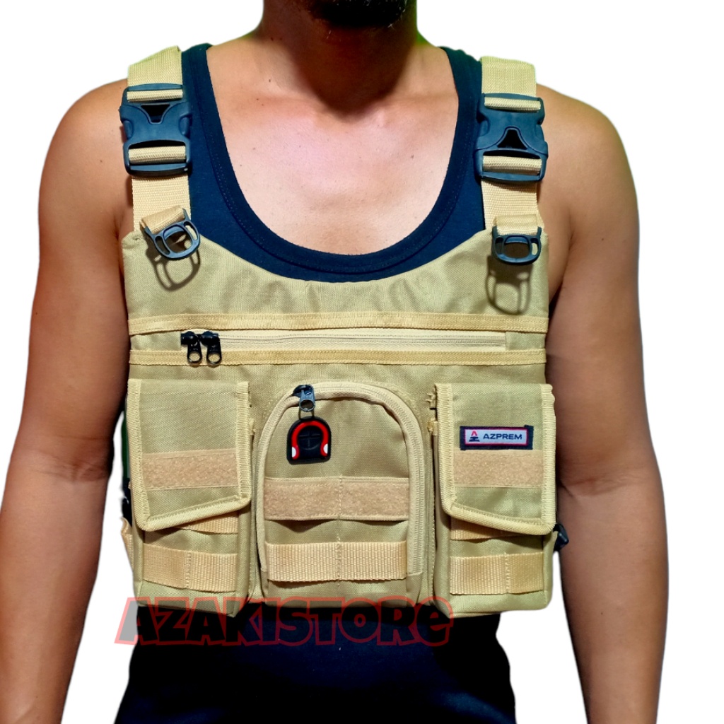 Tas Dada Pria - Rompi Dada - Chest Rig Bag Army - Biker Motor