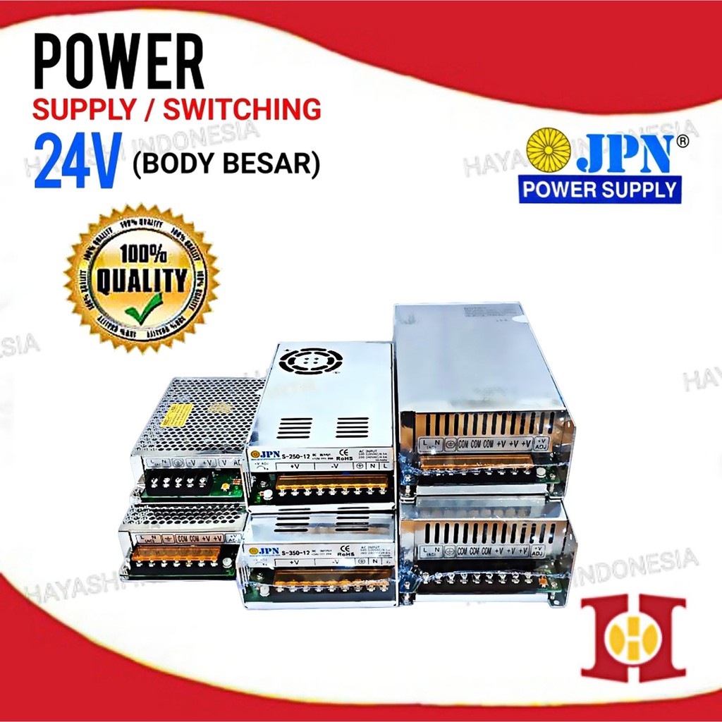 Adaptor Power Supply Switching 24V DC 15A 20A 25A CCTV LED Relay PLC