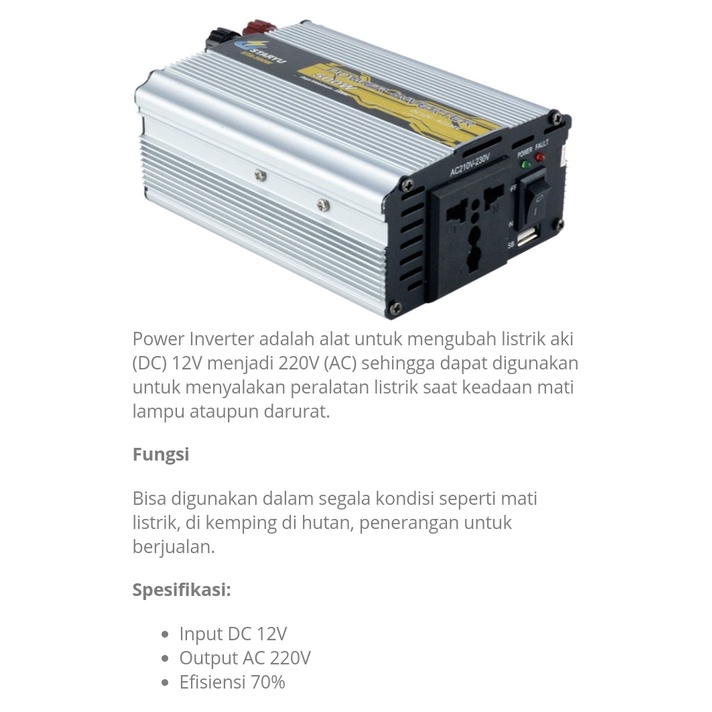 Power Inverter 500W Visero (VIO-500W)