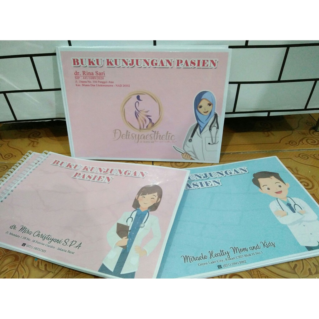 

cetak buku kunjungan custome request desain cover jilid spiral (ring) atau hardcover