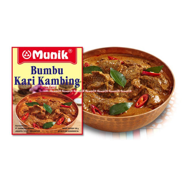 Munik Bumbu Kari Kambing Mutton Curry Seasoning Bumbu Instan 100gr