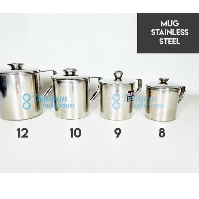 ♥☀ Mug Tutup Stainless 12cm/ Mug Thai Tea/ Mug Tutup Serbaguna