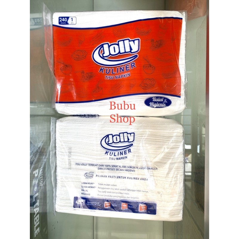 tissue jolly kuliner napkin isi 240 sheets 1ply