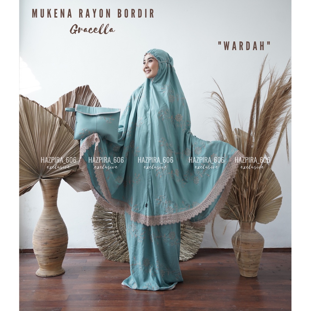 Mukena Dewasa Rayon Gracella Bordir Jumbo