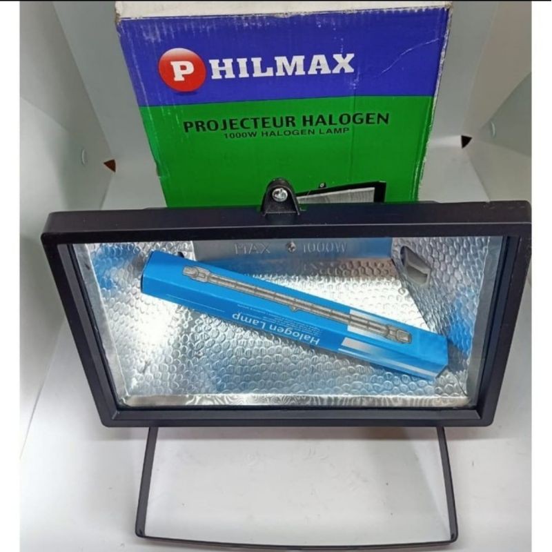Lampu Halogen 1000W 1000 Watt Set + Kap Projektor lamp