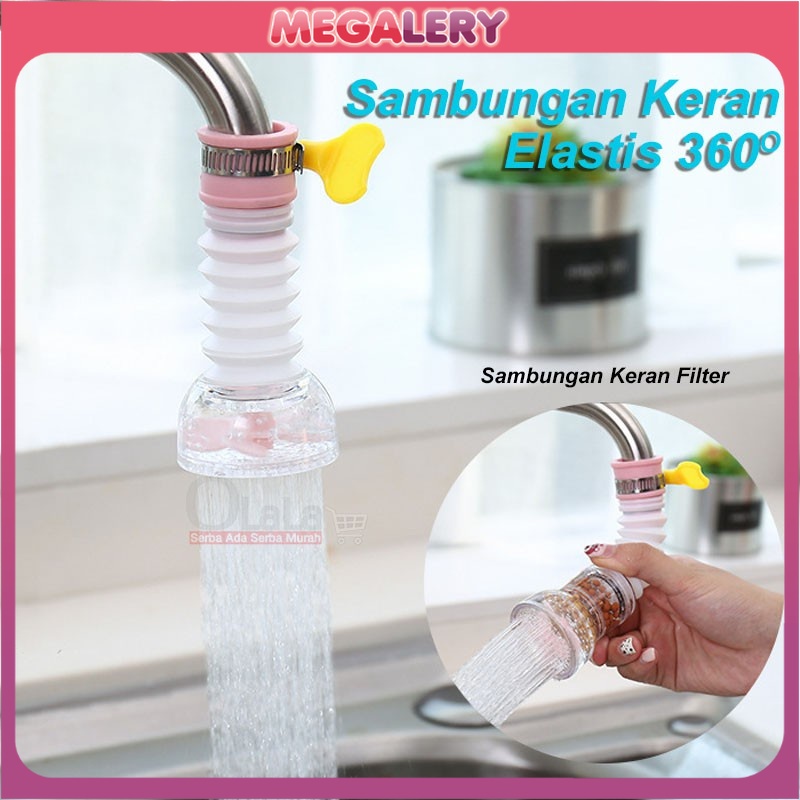 Filter Saringan Kran Air Kipas Kincir Putar Sambungan Keran FLEXIBLE Faucet Kepala Wastafel