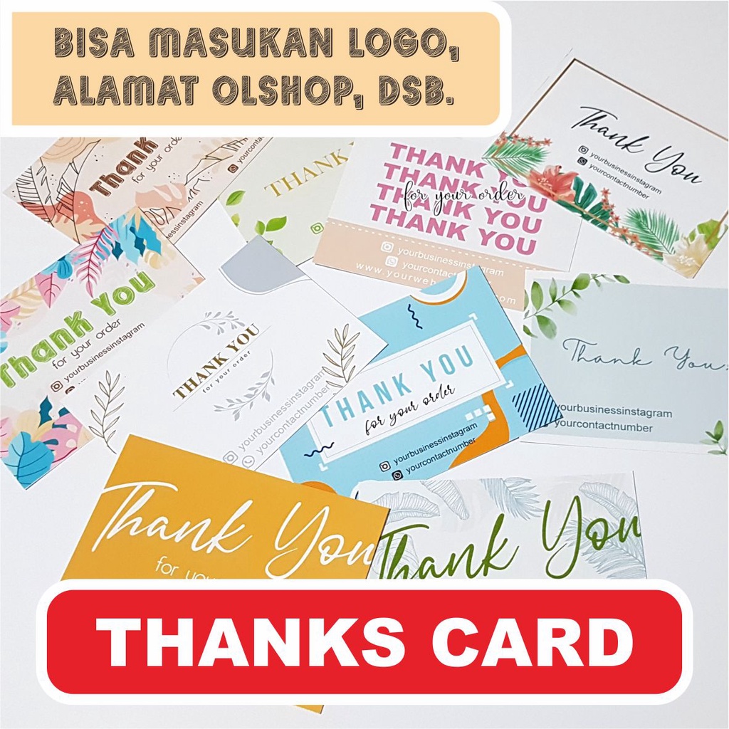 

Thanks card 9x6.5cm