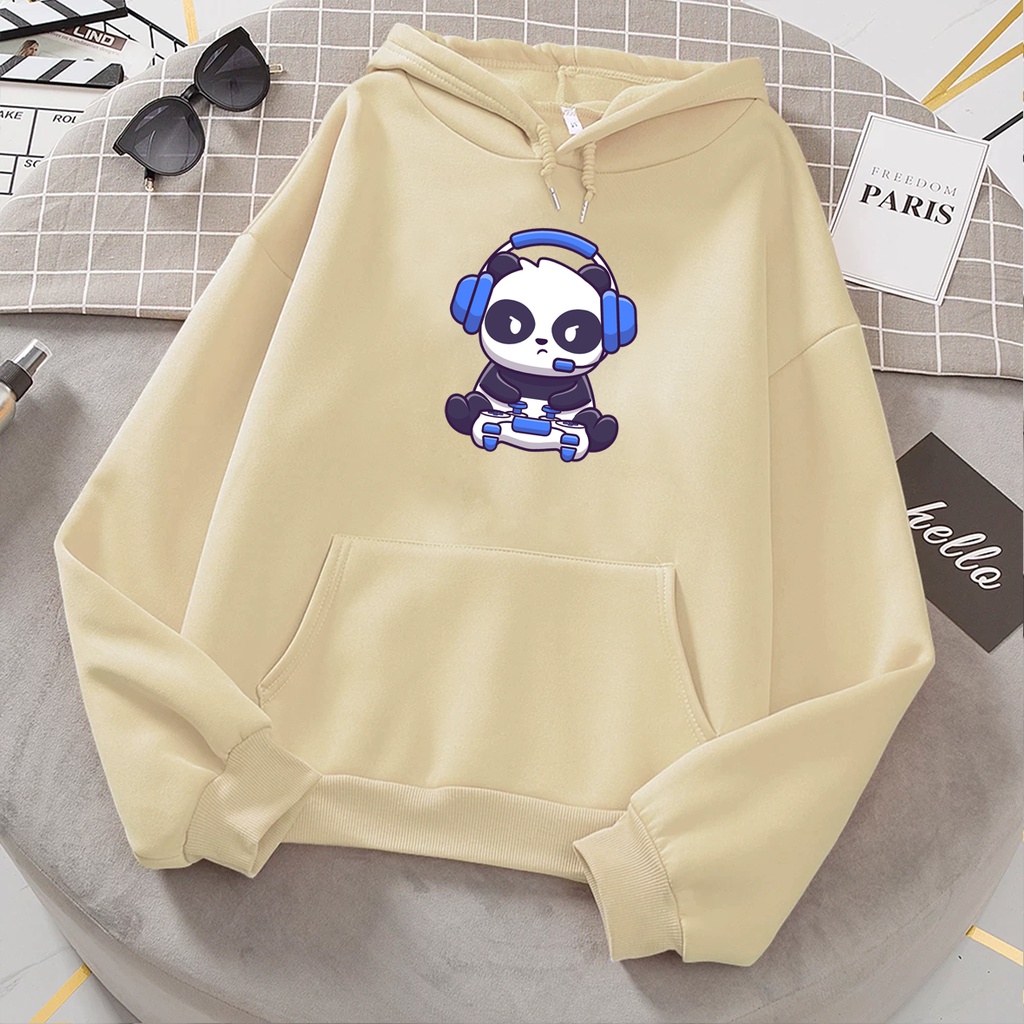 Sweater hoodie anak perempuan PANDA GAMERS baju anak cowok cewek lucu