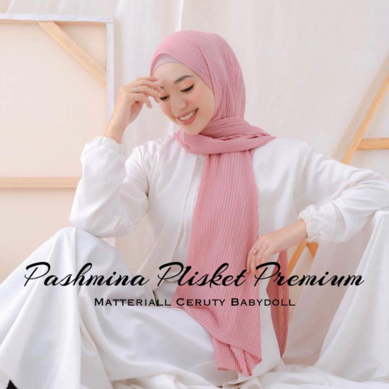PASHMINA PLISKET LIDI  | PASHMINA PLISKET PREMIUM