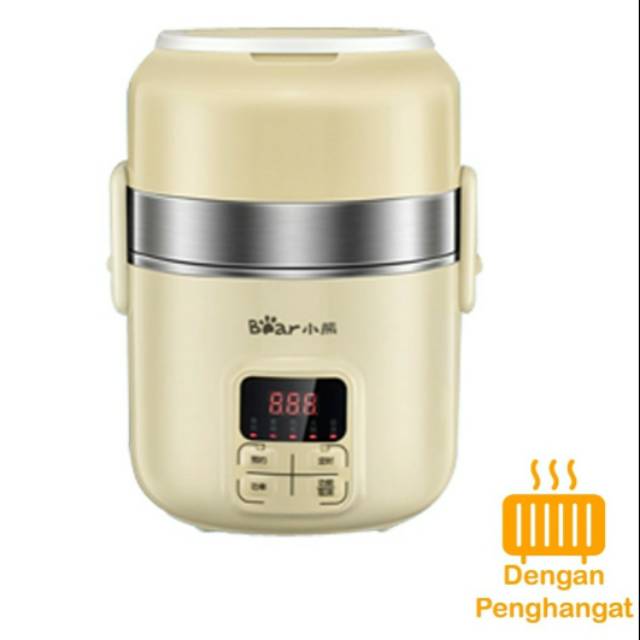 LUNCH BOX BEAR CREAM / Bear Tempat Makan Dengan Warmer Elektrik