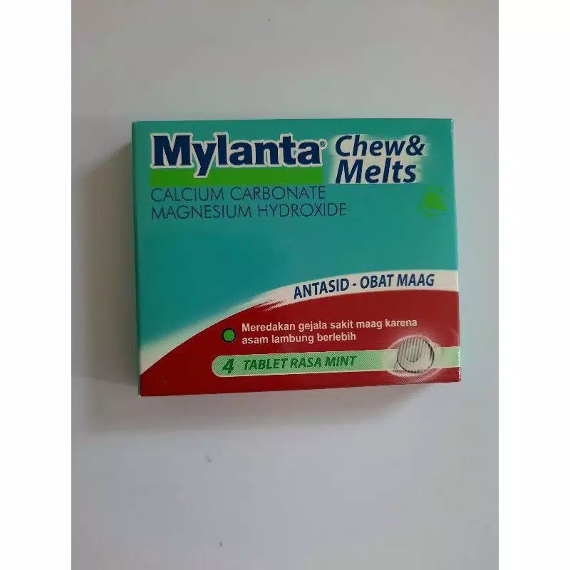 Mylanta Chew & Melts 4 tablet Rasa mint