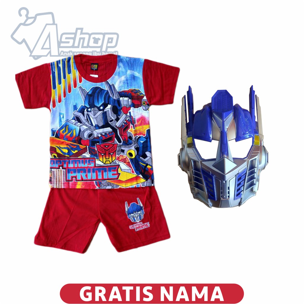 Baju Anak Kostum Transformers Pendek