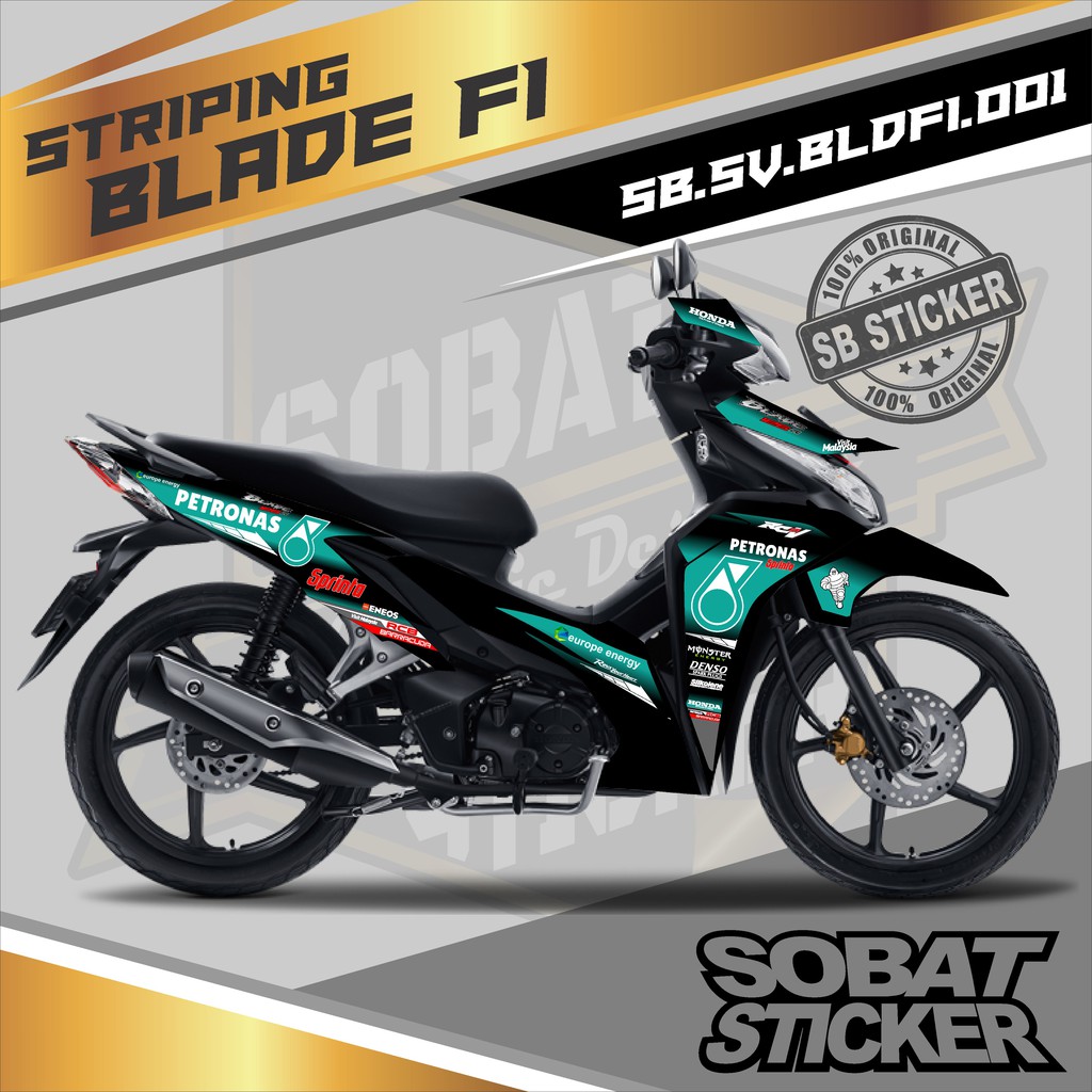 STRIPING VARIASI BLADE FI - Sticker Striping Variasi List Honda BLADE FI PETRONAS 001