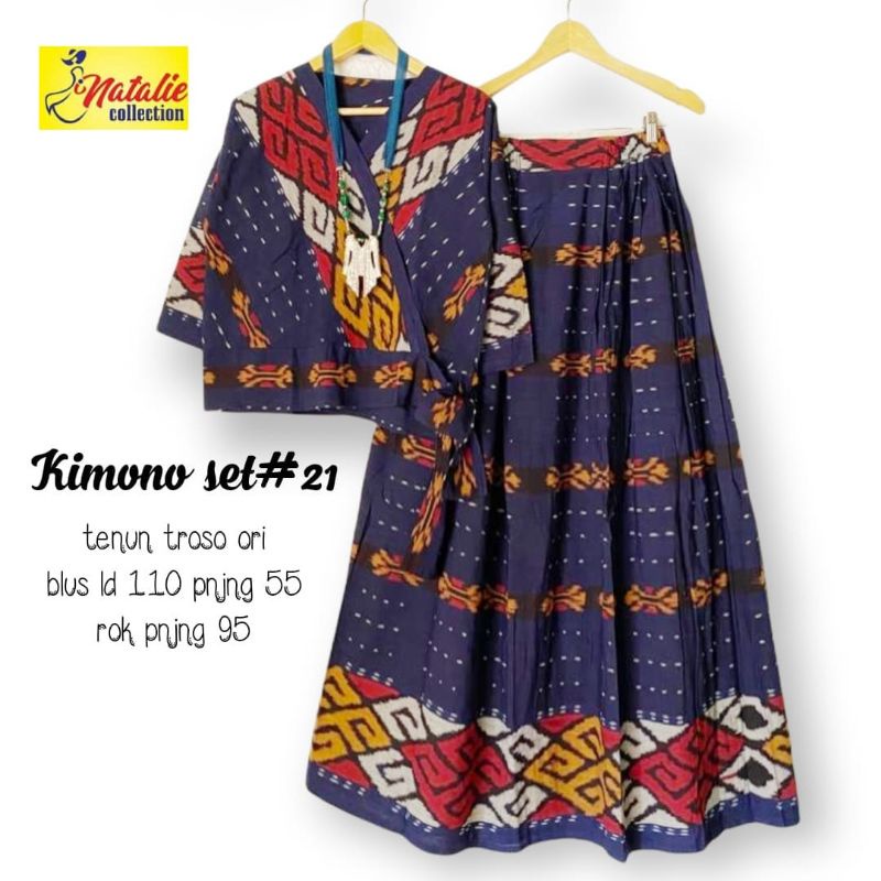 Kimono set batik by Natalie || setelan wanita batik etnik modern