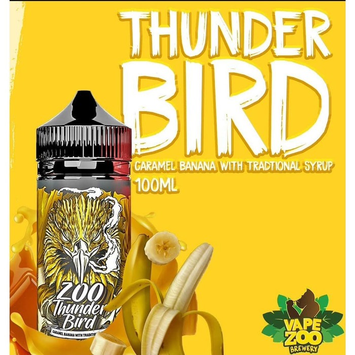 liquid Zoo Thunder Bird Caramel Banana 100ML by Vapezoo Brewery berpita cukai