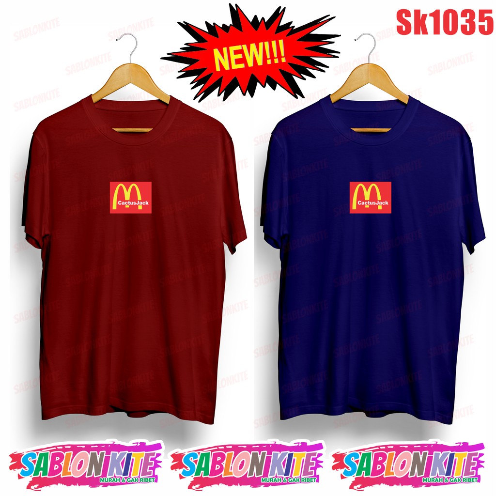 MURAH!!! KAOS KPOP KPOPxMCD CACTUSJACK YOONGI SK1035 SUGA UNISEX COMBED 30S