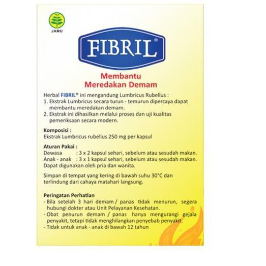 Fibril Blister @10kapsul / Kapsul Cacing / Supplemen / Meredakan Demam