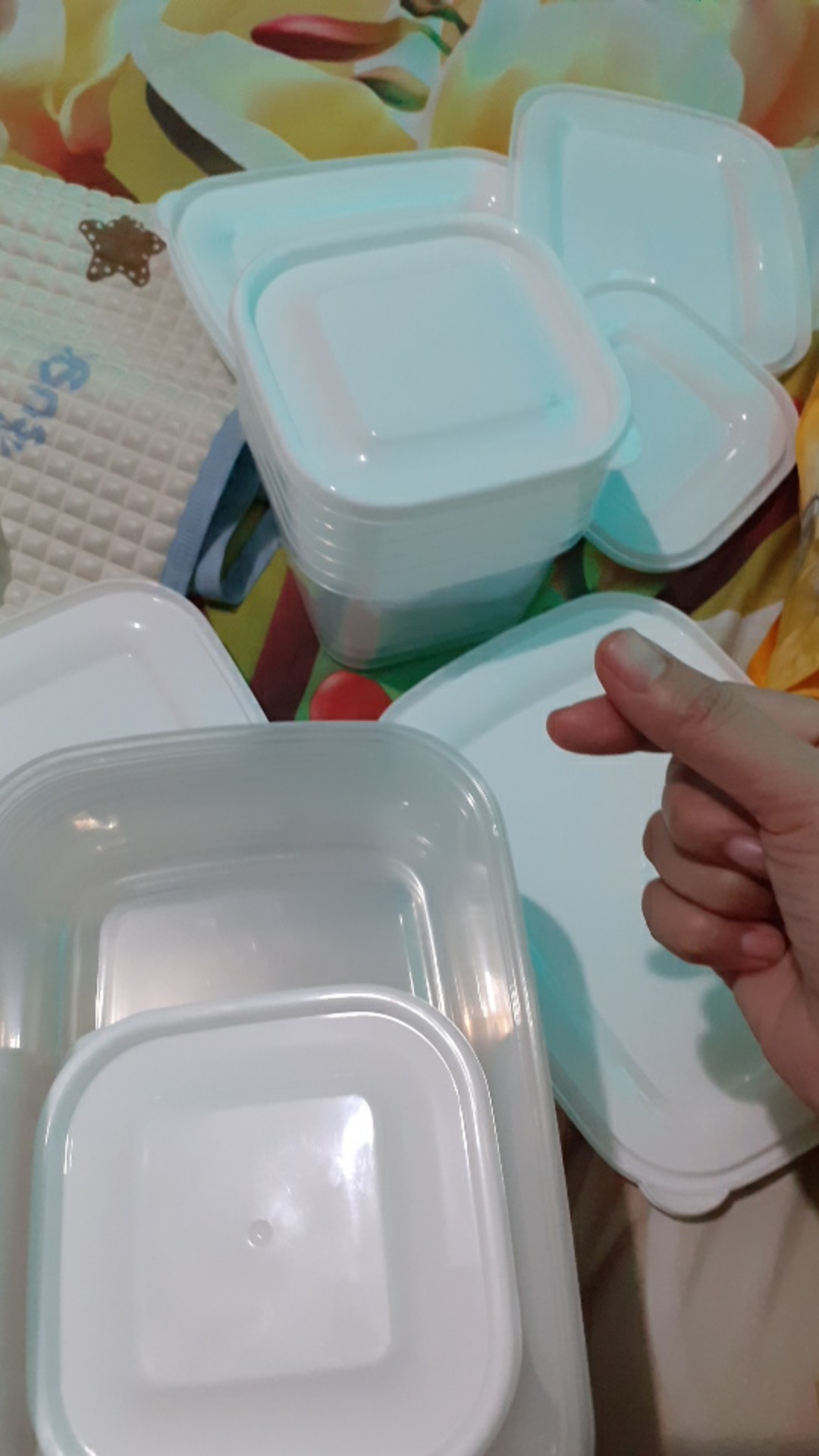 Frenzy Food Container White 1set Isi 12pcs