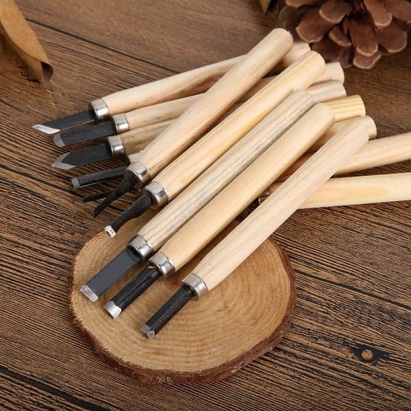 

UKIR-ALAT- SET PISAU UKIR PAHAT KAYU 12 IN 1 WOOD CARVING ART KNIFE -ALAT-UKIR.