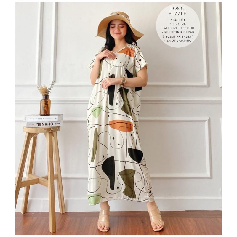 daster long semata kaki, daster panjang viral kekinian, daster rayon busui terlaris-Long Puzzle