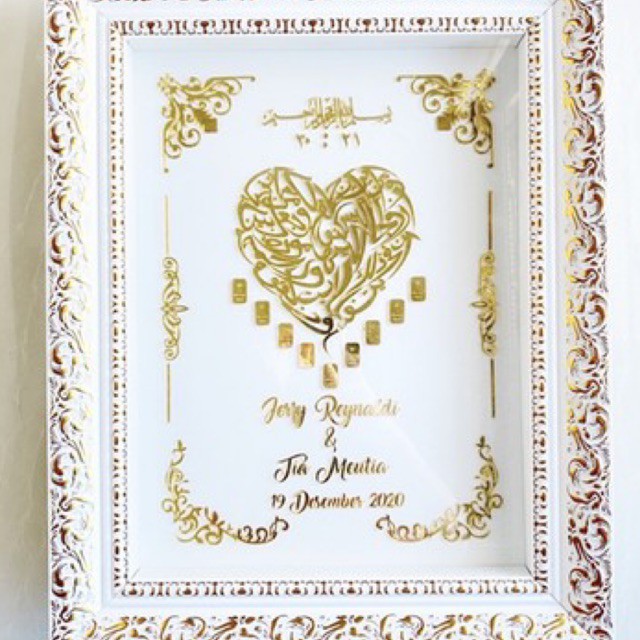 Mahar pernikahan perkawinan akrilik mahar rustic mahar akrilik