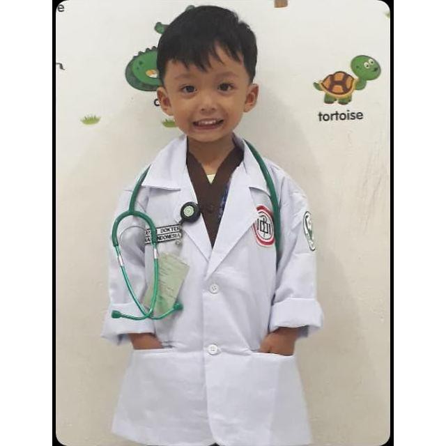 Baju dokter anak TK- Jas Dokter anak lucu- Jas dokter anak unisex - M