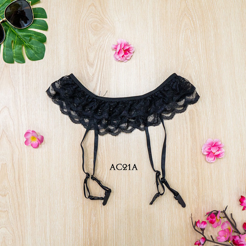 [PRODUK TERMURAH] GARTER BELT SABUK PAHA + STOCKING SEXY LEGGING TRANSPARAN HITAM AC21A