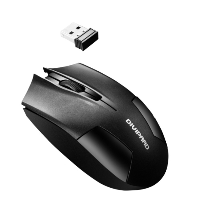 Mouse Wireless USB Divipard X0 1200 DPI Hitam