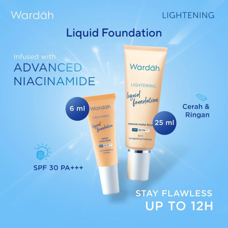 WARDAH LIGHTENING LIQUID FOUNDATION 9 ml / 25 ml