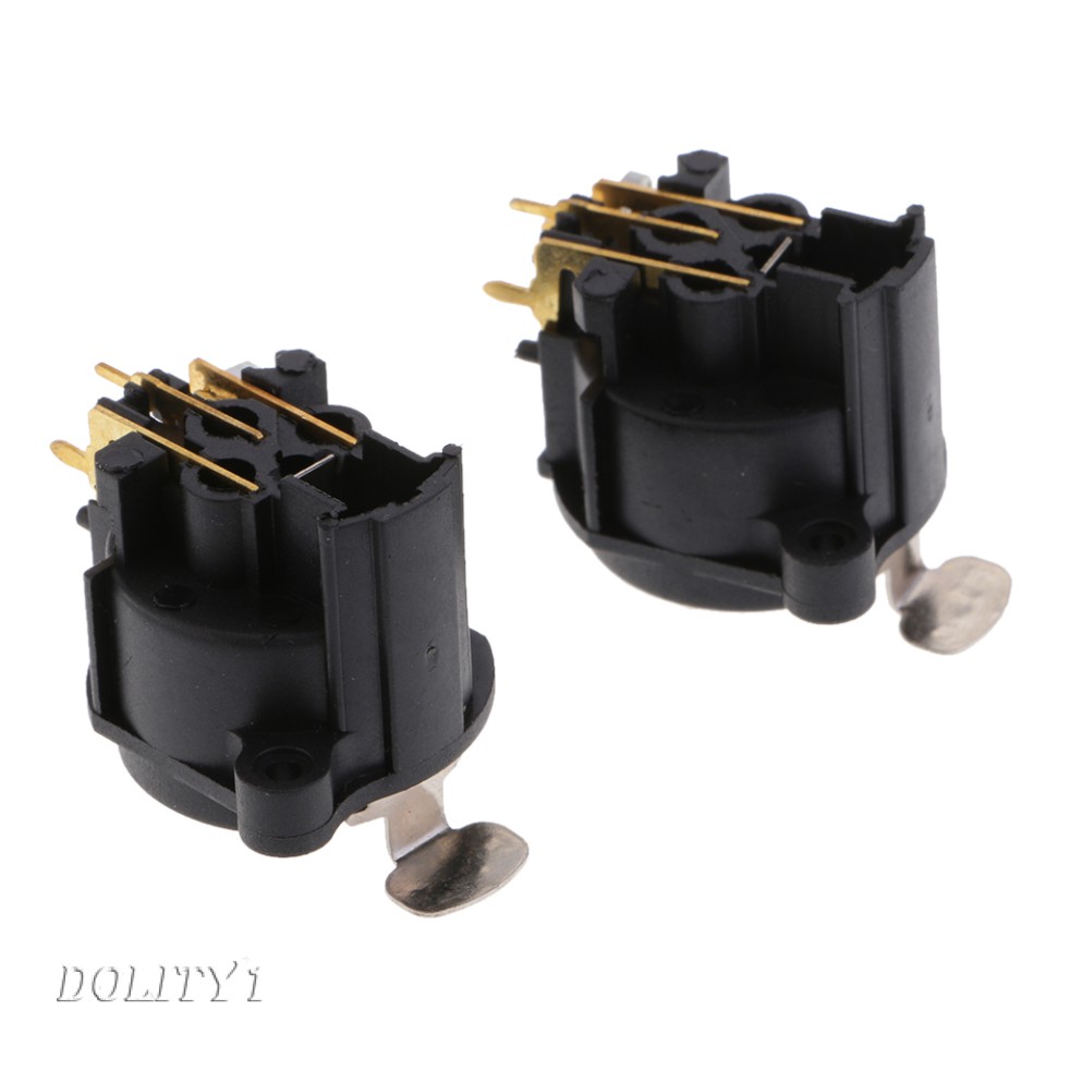 Grosir 2pcs Soket 3pin Xlr Female Lapis Emas Untuk Rumah / Kantor OZz5NJtnVyanb