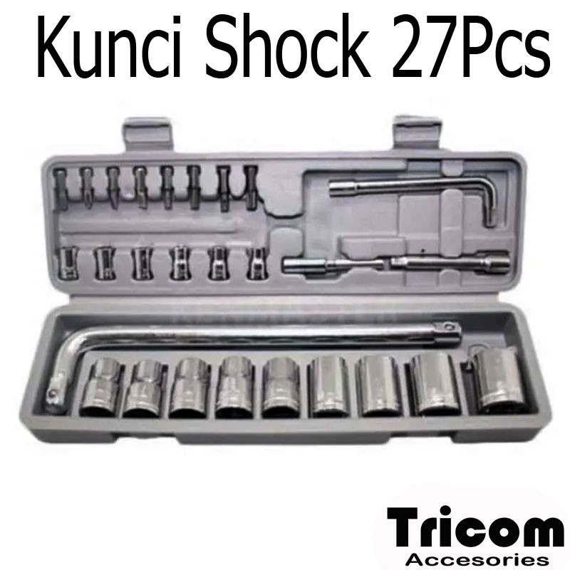 Kunci Shock Set isi 27 pcs Kenmaster Kunci sok motor-1