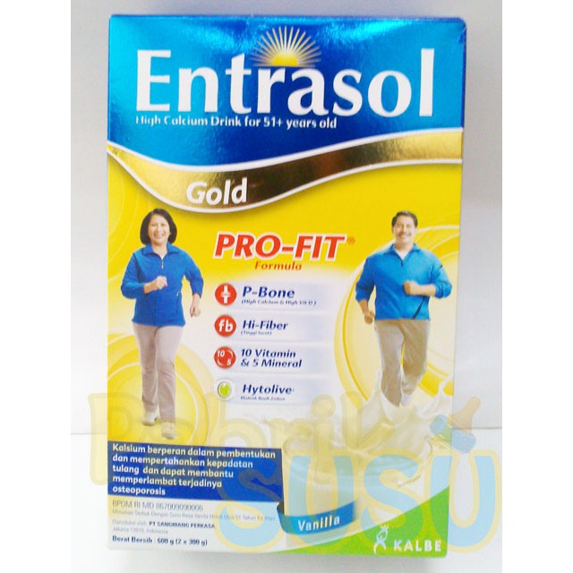 SUSU ENTRASOL GOLD VANILLA 600 GRAM