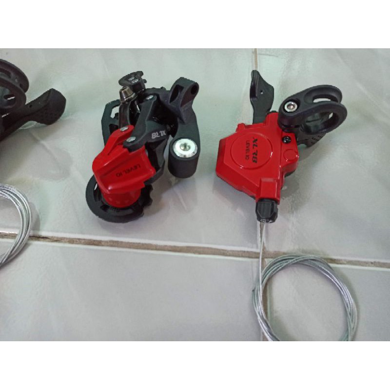 paket rd shifter xlr8 10 sped short cage untuk dj dan folding bike sepeda lipat