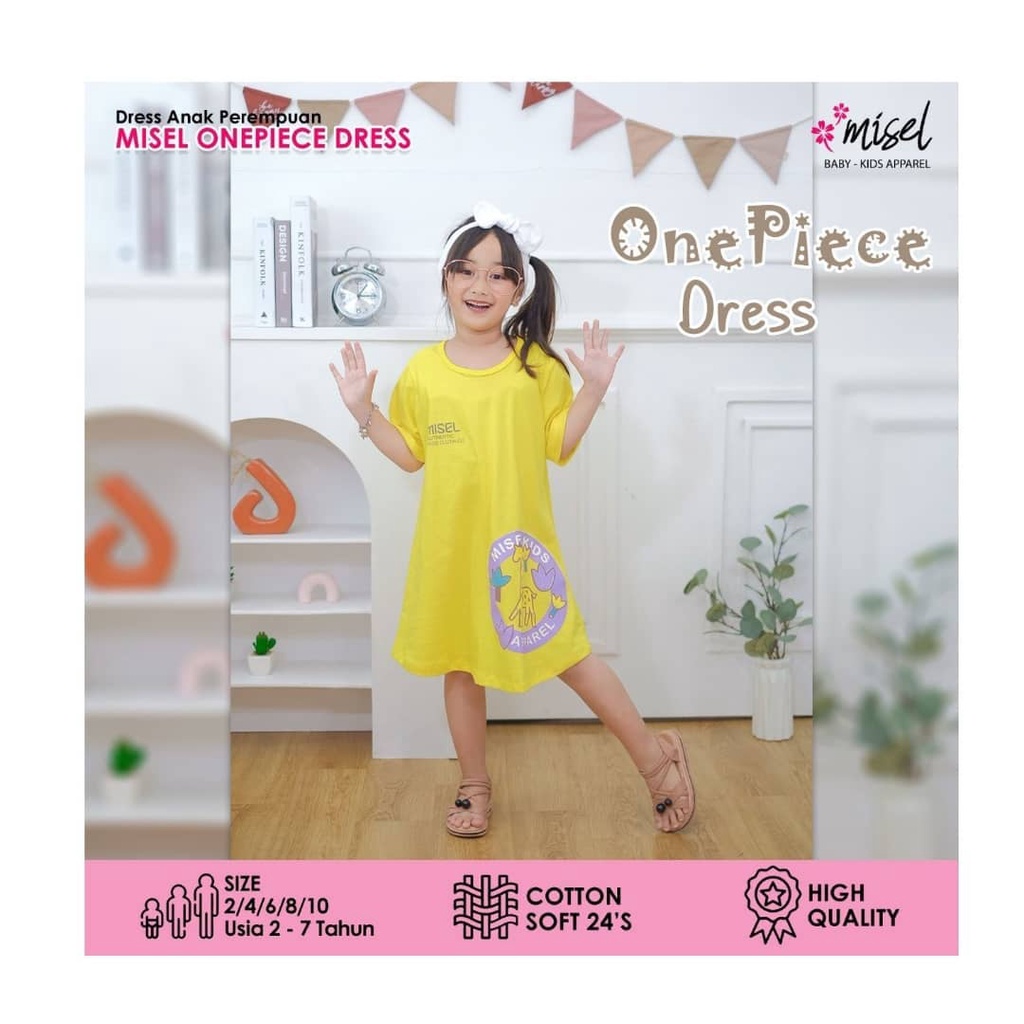 DRESS ANAK PEREMPUAN MOTIF KARTUN LUCU SIZE 2-10TH