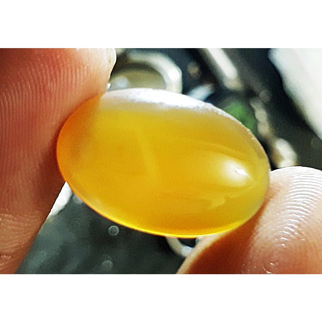 Natural BACAN OBI KUNING batu akik obi kuning super size 21,5mm