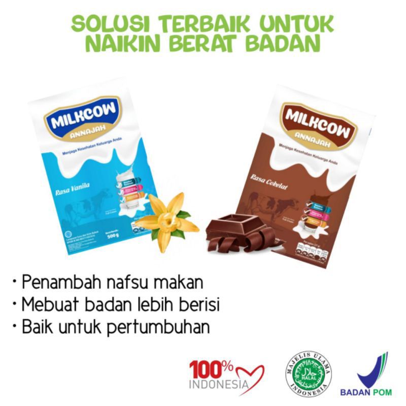 SUSU MILKCOW VANILA MILKCOW COKLAT 500GR SUSU PENGGEMUK BADAN MILKCOW