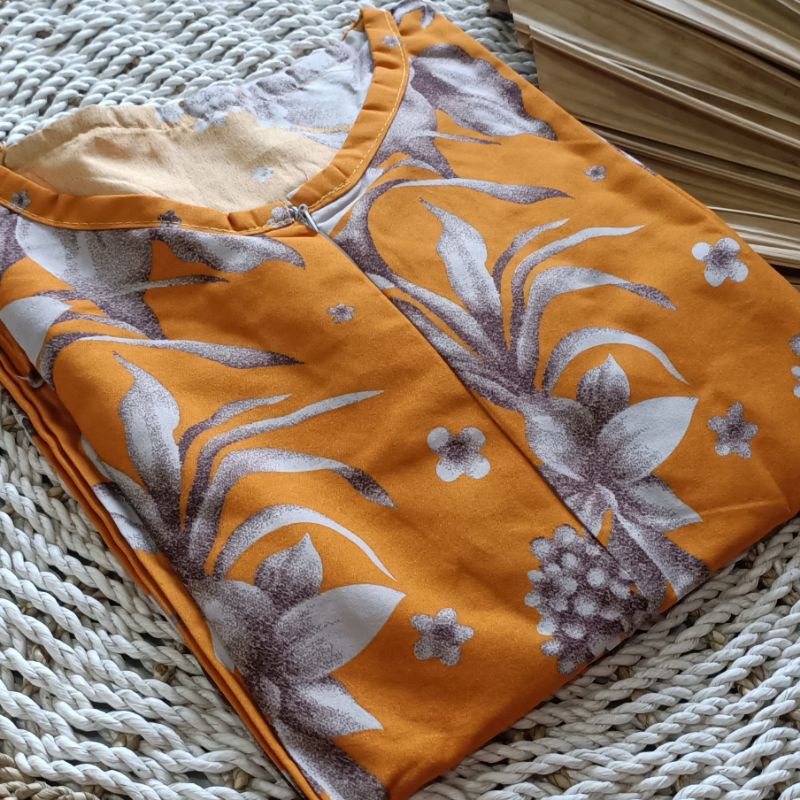 GAMIS KATUN JUMBO JEPANG MOTIF SUNRISE RASTI ETNIK RETRO POLKADOT VINTAGE MAYUNG BUSUI GAMIS SUNRISE-M-10