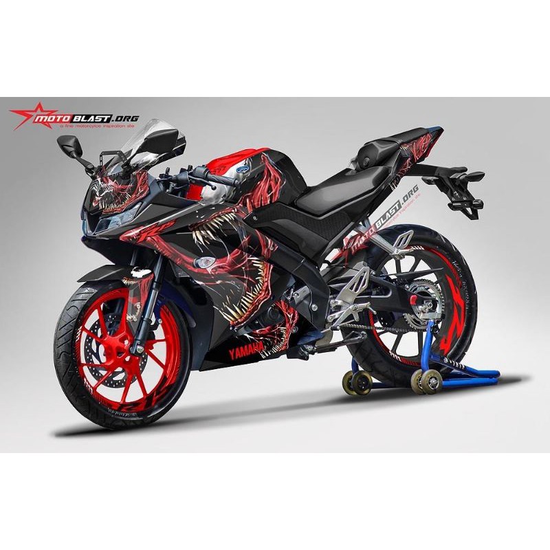 Decal Stiker Full Body Yamaha R15 V3 Tema Venom Motoblast