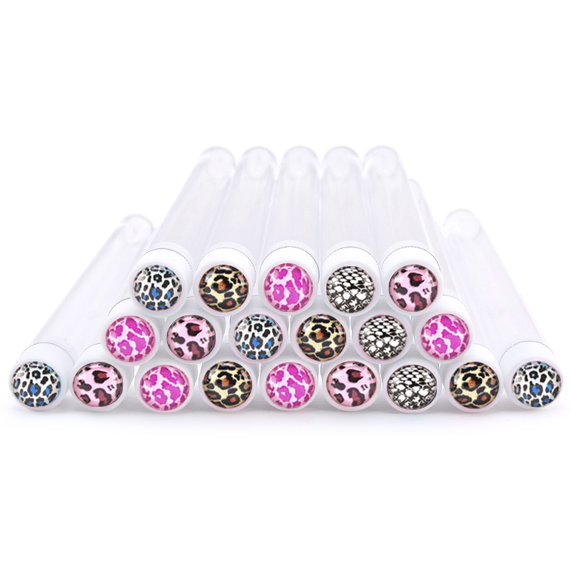 20 Pcs Brush Makeup Reusable Motif Leopard Tahan Debu