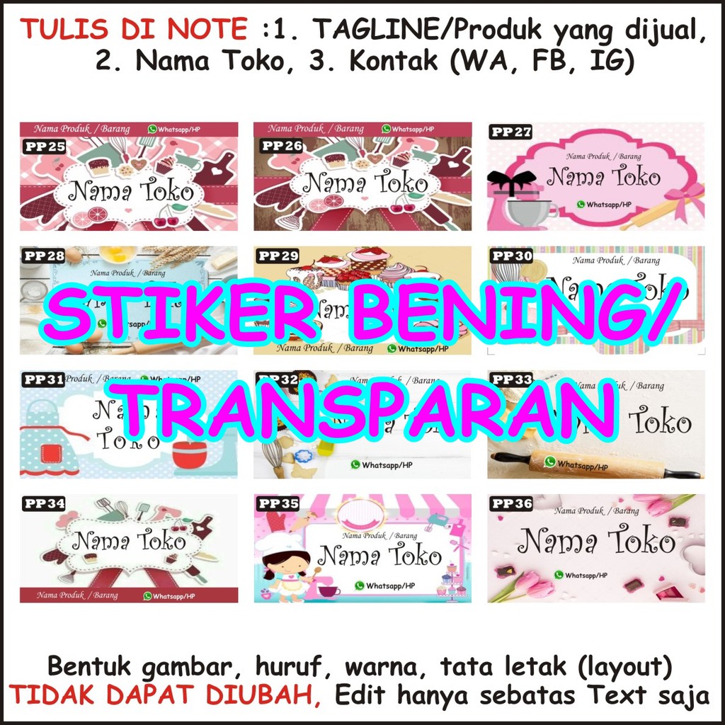 

(BENING-16) ISI 100 STIKER PERSEGI PANJANG/STIKER PRODUK/STIKER KEMASAN/STIKER TOPLES/STIKER BOTOL