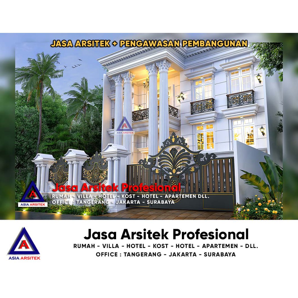 Jual Jasa Arsitek Desain Rumah Classic Mewah Di Rawamangun Jakarta Timur Indonesia Shopee Indonesia