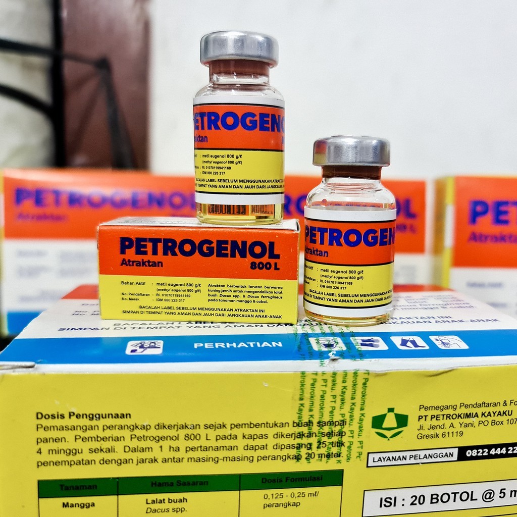 Petrogenol 800L Antraktan 5 ml  obat pembasmi hama Perangkap Lalat Buah Insektisida