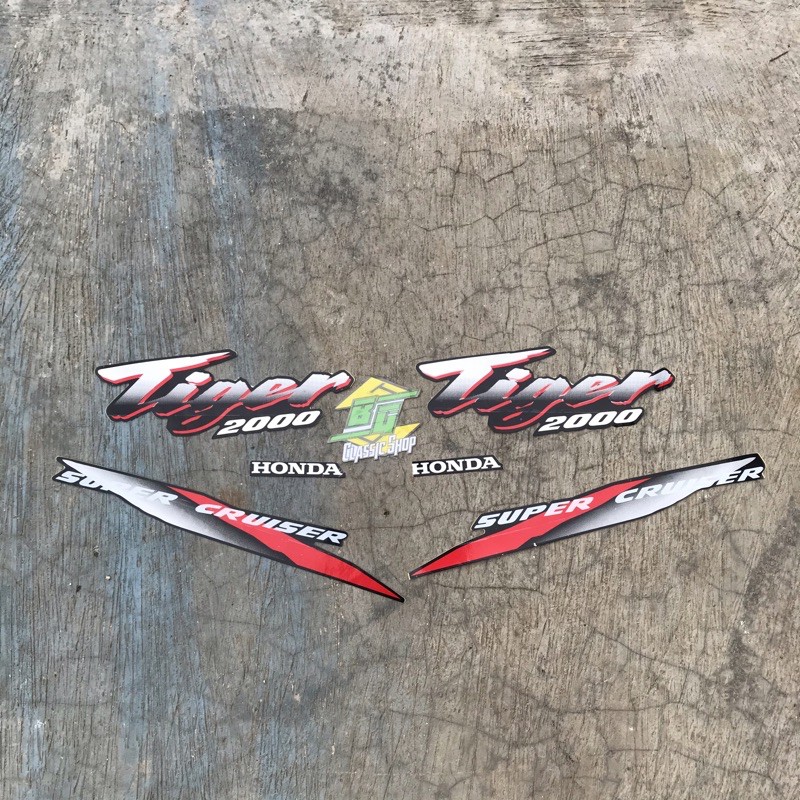 Sticker Lis Striping Honda Tiger Lawas Tiger Lama 2000 hitam