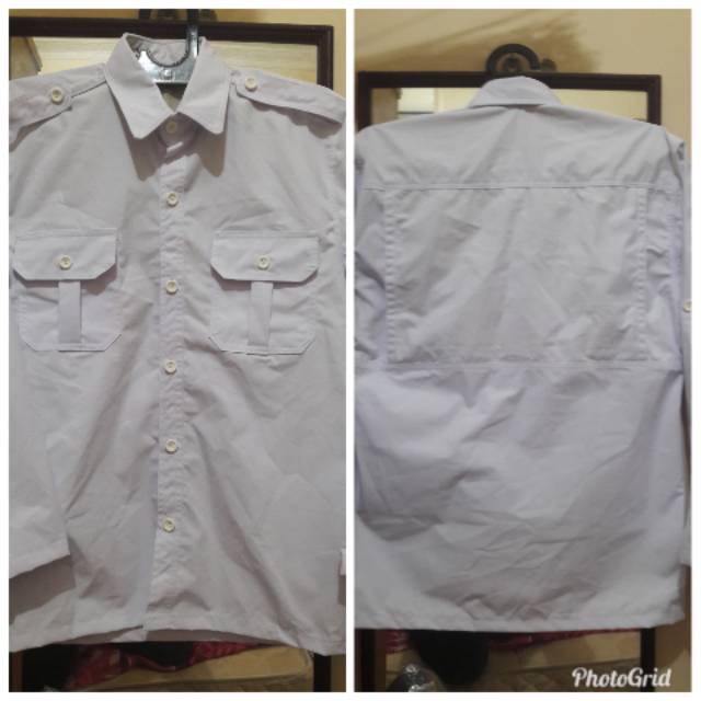 Kemeja Panjang PDL Putih Polos