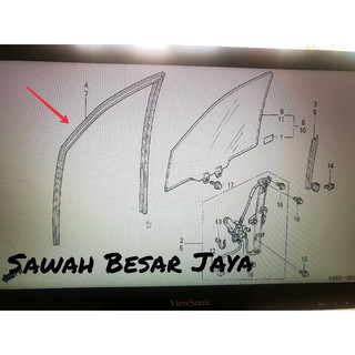 Karet Run Channel Kaca Jendela Pintu Depan Belakang Kiri Karet Run Channel Kaca Jendela Pintu Depan Belakang Kiri