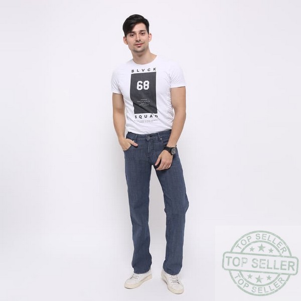 (Celana Murah) Edwin Celana Jeans EDW-115-06 Aston Regular Fit Pria Panjang Biru - Biru, 30 |DXT