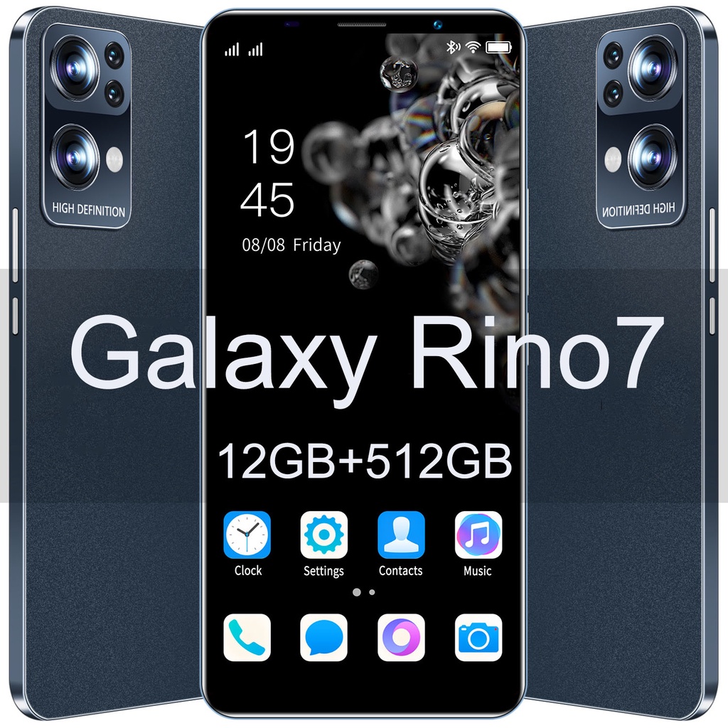 galaxy rino7 pro ponsel asli 12gb ram 512gb rom 24 48mp hd kamera dual sim dual standby 5g hp murah