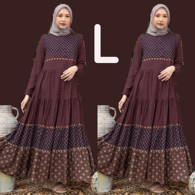 Burgundy L LATEEFA DRESS / MIDI DRESS / DRESS HL HEAVEN LIGHTS